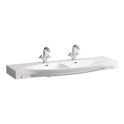 Laufen Palace Раковина 150x51x11см., двойная, подвесная/накладная, 1 отв., с полотенцедержателем, цвет: белый