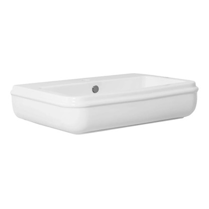 Azzurra Charme Раковина подвесная/накладная 68x46xH18 см, 3 отв., цвет: Bianco lucido