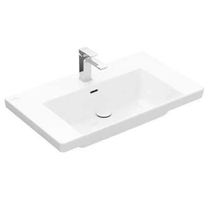 Villeroy&Boch Subway 3.0 Раковина 80х47х16.5см., 1 отв., подвесная, цвет: альпийский белый