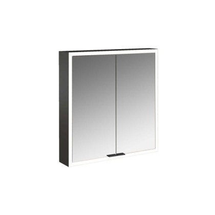 Emco Prime Зеркальный шкаф 60см., с подсветкой LED навесная модель, 2-дверки, IP 20 с Lichtpaket, зеркальная задняя стенка, цвет черный
