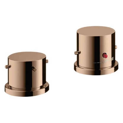 Axor Starck Смеситель на борт ванны, на 2 отв., термостатический, цвет: полированное красное золото