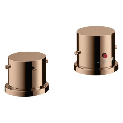 Axor Starck Смеситель на борт ванны, на 2 отв., термостатический, цвет: полированное красное золото