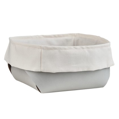 ADJ Корзина для хлеба, 20x20xH9 см., цвет: устричный/пепельная роза