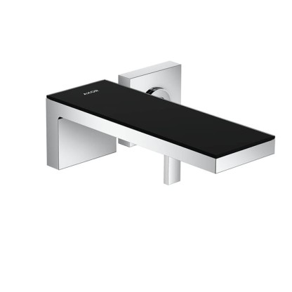 Axor MyEdition Смеситель для раковины, настенный, на 2 отв, излив 245мм., внешняя часть, цвет: хром/черное стекло