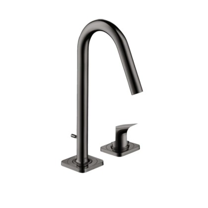 Axor Citterio M Смеситель для раковины, на 2 отв., с донным клапаном, цвет: полированный черный хром