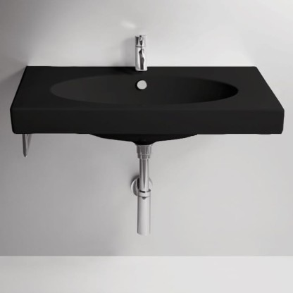 Simas Lft Spazio Раковина 80х49.5 см, 1 отв., цвет: черный