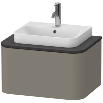 Duravit Happy D.2 Plus Тумба подвесная 65x55х35.4см, с раковиной и 1 ящиком, цвет: stone grey satin matt