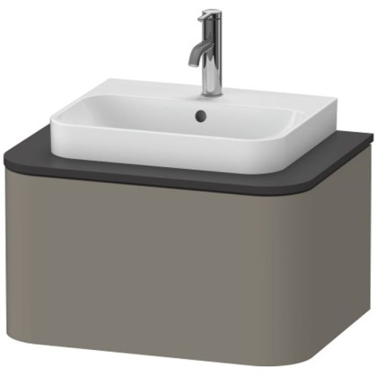 Duravit Happy D.2 Plus Тумба подвесная 65x55х35.4см, с раковиной и 1 ящиком, цвет: stone grey satin matt