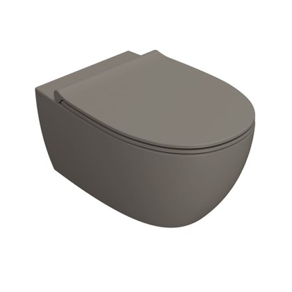 Globo 4ALL Унитаз подвесной БЕЗОБОДКОВЫЙ 54x36см, с системой скрытого крепежа, цвет Agata