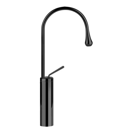 Gessi Goccia Смеситель для раковины на 1 отверстие, высокий, излив 174мм R=90, цвет: black XL