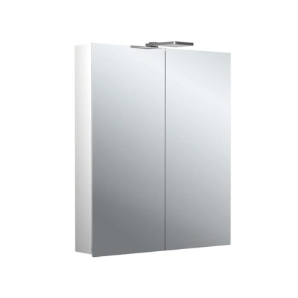 Emco Flat II Зеркальный шкаф 60см., с подсветкой LED-Leuchte, навесная модель, с подсв. для раковины, 2 дверка