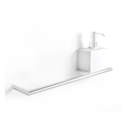 3SC Guy Полотенцедержатель и мыльница, 40см.,  справа, подвесная, композит Solid Surface, цвет: белый матовый/белый матовый