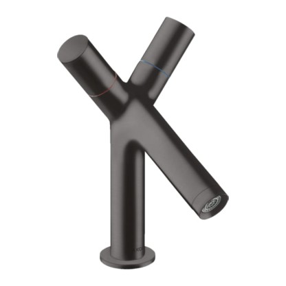 Axor Starck Cмеситель для раковины 80, на 1 отв., с донным клапаном, цвет: шлифованный черный хром