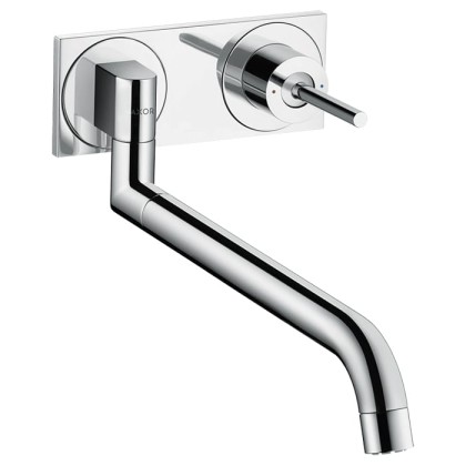 Axor Uno? Смеситель для раковины, встраиваемый, излив:29.5см., внешняя часть, цвет: хром