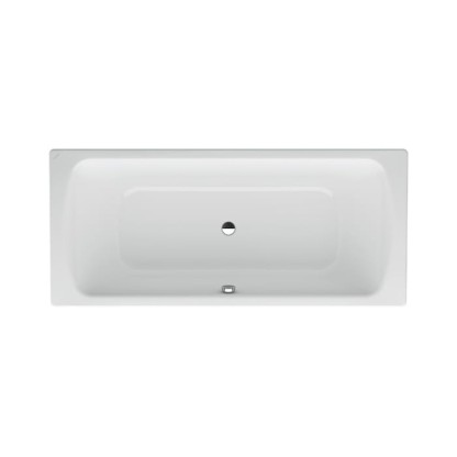 Laufen Pro Ванна встраиваемая, 170x75см., эмалированная сталь (3,5 мм), с центральным выпуском,  шумоизоляционное покрытие, без отверстий для ручек, с антискользящим покрытием, цвет: белый