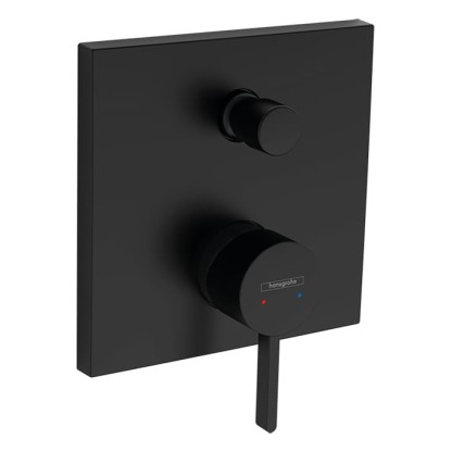 Hansgrohe Finoris Смеситель для душа, встраиваемый, с переключателем потоков на 2 положения, внешняя часть, цвет: черный матовый