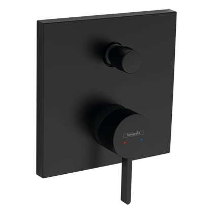 Hansgrohe Finoris Смеситель для душа, встраиваемый, с переключателем потоков на 2 положения, внешняя часть, цвет: черный матовый