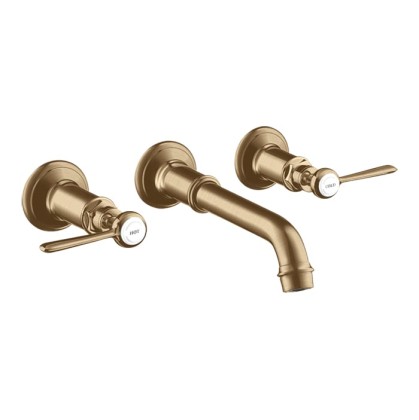 Axor Montreux Смеситель для раковины, встраиваемый, излив: 22.5см., ручка: рычаг, цвет: шлифованная бронза