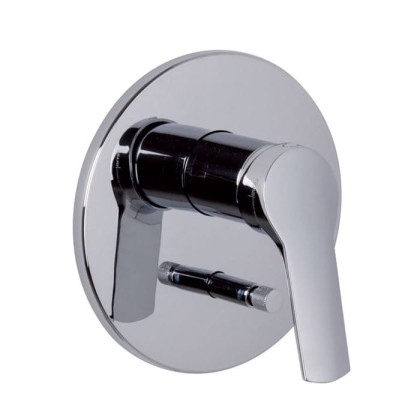 Fima Carlo Frattini Serie 4 F3769X2CR Однорычажный смеситель для ванны и душа, на 2 источника, встраиваемый, пластина из ABS, цвет: хром