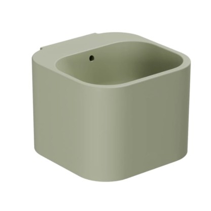 Azzurra Tandem Раковина подвесная 44x43xH32 см, без отв., с переливом, цвет: Nature green