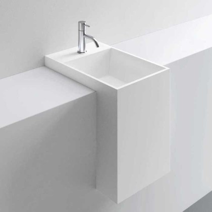 NOORTH milldue edition Раковина 35.7х52х49 см, 1 отв., полувстраиваемая, цвет: белый