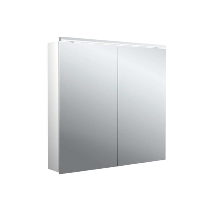 Emco Flat II Зеркальный шкаф 80см., с подсветкой Classicleuchte, навесная модель, с подсв. для раковины, 2 дверка
