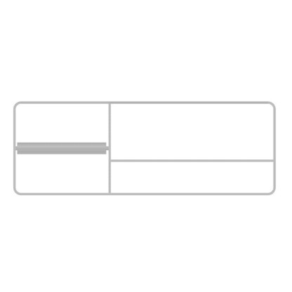 Bertocci Fly Релинг металлический 34см для аксессуаров из композита, с полотенцедержателем и бумагодержателем, SX, цвет: белый матовый