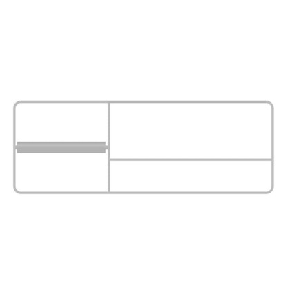 Bertocci Fly Релинг металлический 34см для аксессуаров из композита, с полотенцедержателем и бумагодержателем, SX, цвет: белый матовый