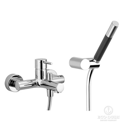 Cisal Slim Смеситель для ванны, настенный, с ручным душем, цвет:  хром