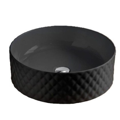 Artceram Rombo Раковина 44 см, без отв., накладная, цвет: матовый черный