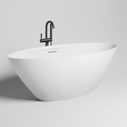 Salini Diva Ванна отдельностоящая 178х85.5х60cм, донный клапан "Up&Down", сифон, слив-перелив, S-Sense, цвет: белый глянцевый