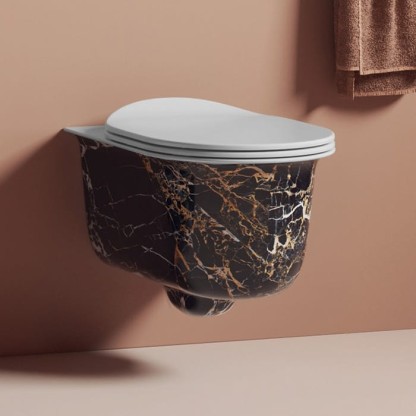 Artceram Chic Унитаз подвесной 38х53см., безободковый, цвет: portoro gold