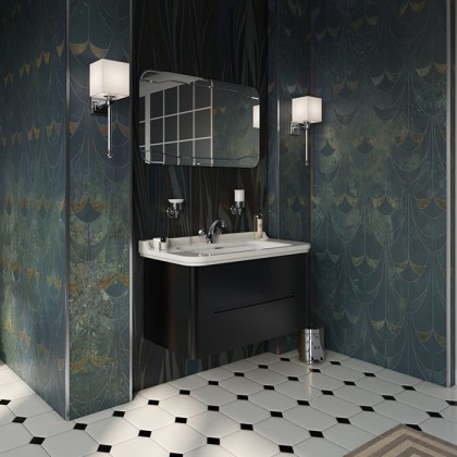 Kerasan Waldorf Комплект подвесной мебели 100см, с 2-мя ящиками, цвет: черный матовый