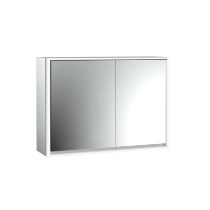 Emco Loft Зеркальный шкаф 100см., с подсветкой LED навесная модель, 2-дверки, широкая дверка слева зеркальная задняя стенка