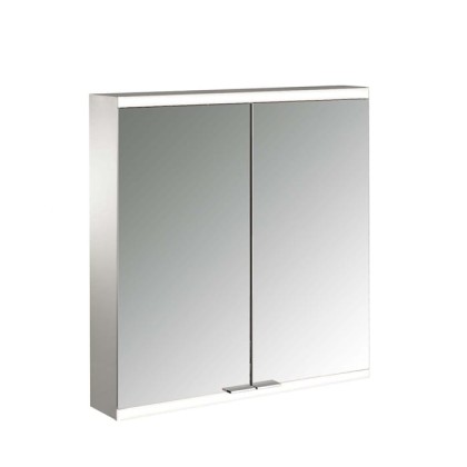 Emco Prime Зеркальный шкаф 60см., с подсветкой LED2 Facelift навесная модель, 2-дверки, IP 20 задняя панель  цвет белый лакир.