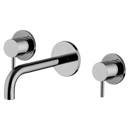 Carlo Frattini Spillo Up Смеситель для раковины, встраиваемый, излив: 20см, с донным клапаном, внешняя часть, цвет: хром