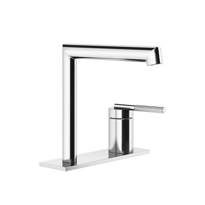 Gessi Ingranaggio Смеситель для раковины без донного клапана, с соединительными шлангами, цвет: хром