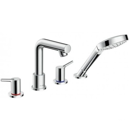 Hansgrohe Talis S, Смеситель на край ванны, на 4 отверстия, Цвет: хром