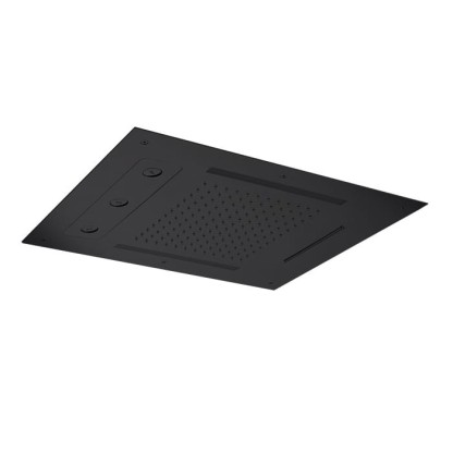 Almar Chromotherapy Встраиваемый верхний душ 48х63см., 3 типа струи, хромотерапия, цвет: черный матовый