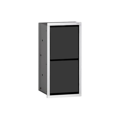 EMCO Asis 150 Модуль для туалетной бумаги, встраиваемый, туалетная бумага/запасной рулон, цвет: хром/черный