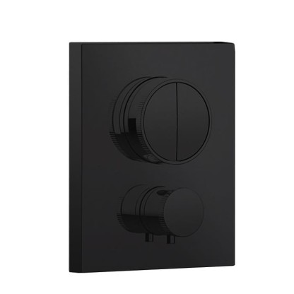 Almar Core Смеситель для душа, встраиваемый, термостатический, с кнопочным управлением для 2-х потребителей, цвет: черный матовый