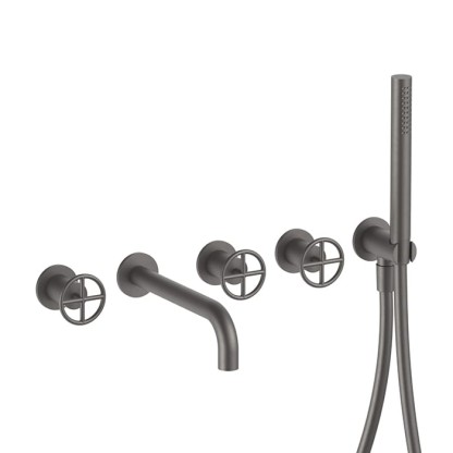 Fantini Fontane Bianche Встраиваемый смеситель для ванны, цвет: Matt Gun Metal PVD