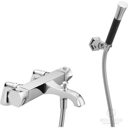 CISAL Cherie Термостатический смеситель на борт ванны на 2 отверстия, с душевым комплектом, цвет: хром