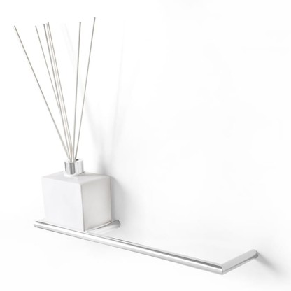 3SC Guy Полотенцедержатель и ароматический диффузор, 40см., слева, подвесной, композит Solid Surface, цвет: белый матовый/белый матовый