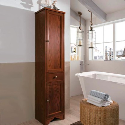 EBAN Maria Колонна правая(DX) без ручек 40х35хh174см, с деревянной дверкой, напольная, цвет: noce