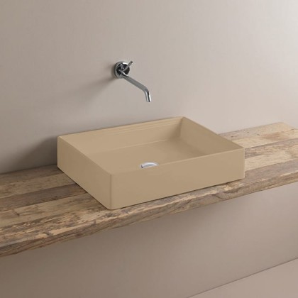 Artceram Scalino Раковина 55х38см., накладная, без отв., без слив перелива, цвет: "цемент"cream