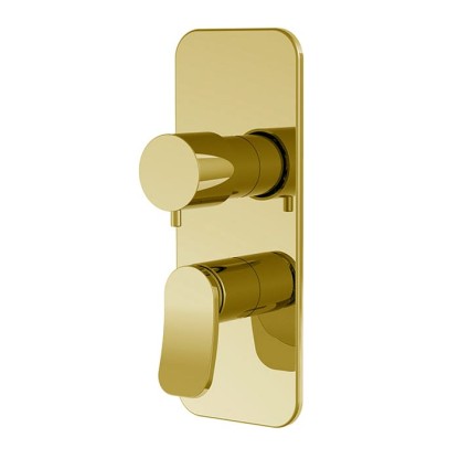 Fima Carlo Frattini Flo Смеситель для душа, встраиваемый, с переключателем на 2/3 выхода, цвет: золото