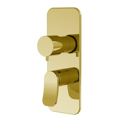 Fima Carlo Frattini Flo Смеситель для душа, встраиваемый, с переключателем на 2/3 выхода, цвет: золото