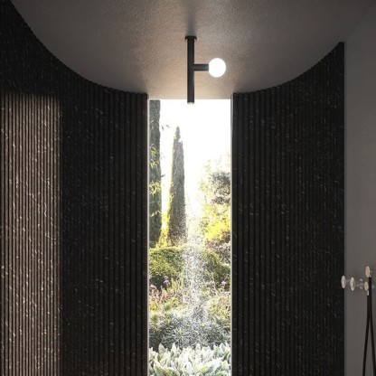 Antonio Lupi Apollo Верхний душ ?45 мм., с LED подсветкой, потолочный монтаж, цвет: черный матовый