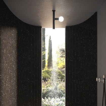 Antonio Lupi Apollo Верхний душ ?45 мм., с LED подсветкой, потолочный монтаж, цвет: черный матовый